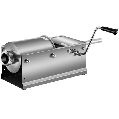 Manual Sausage Stuffer, 3 L / 7 LBS Horizontal Sausage Machine, Dual-Speed Meat Stuffer, Made of Food-Grade 304 Stainless Steel, Includes 5 Stuffing Tubes, for Home Kitchen Restaurant Commercial - Image 9