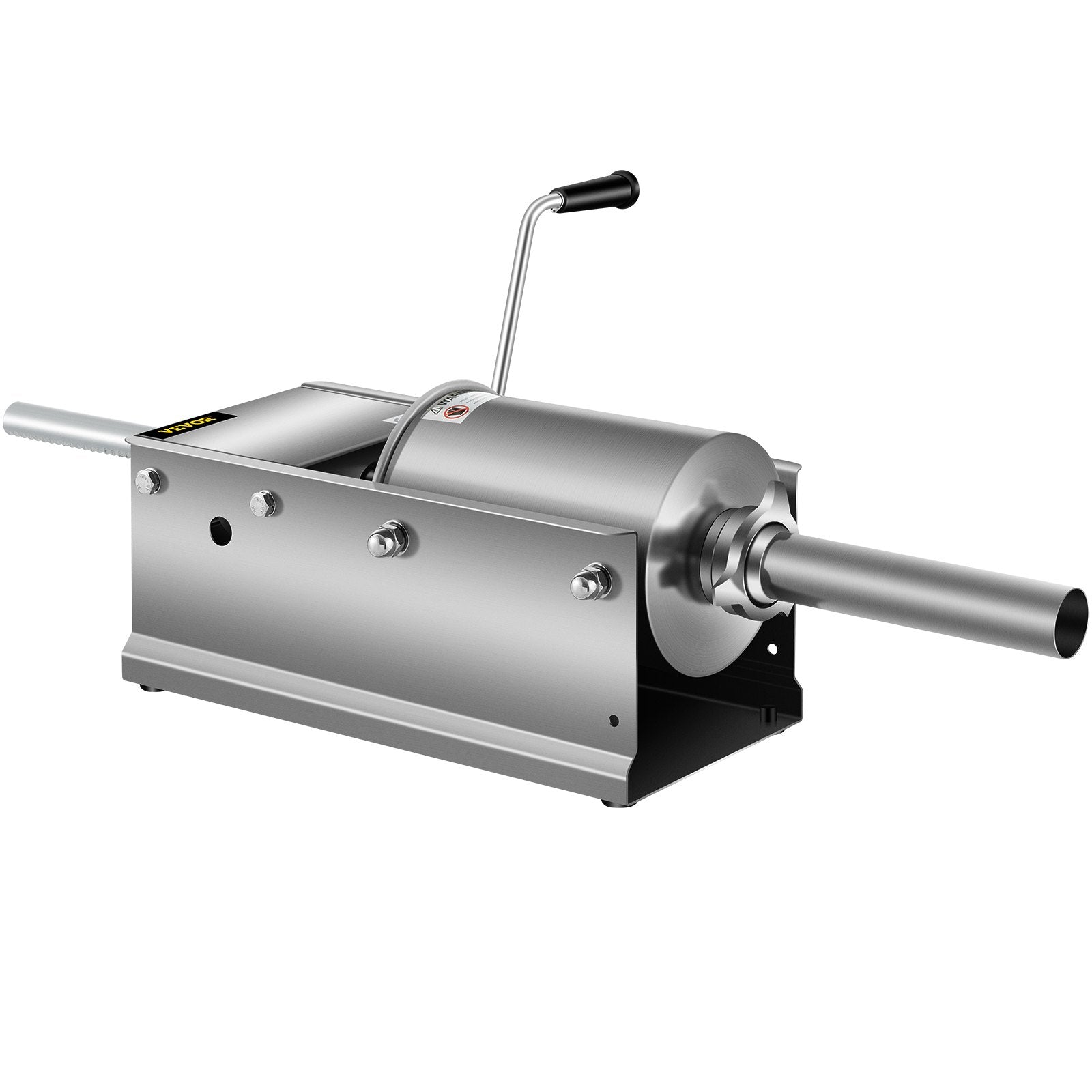 Manual Sausage Stuffer, 3 L / 7 LBS Horizontal Sausage Machine, Dual-Speed Meat Stuffer, Made of Food-Grade 304 Stainless Steel, Includes 5 Stuffing Tubes, for Home Kitchen Restaurant Commercial - Image 9