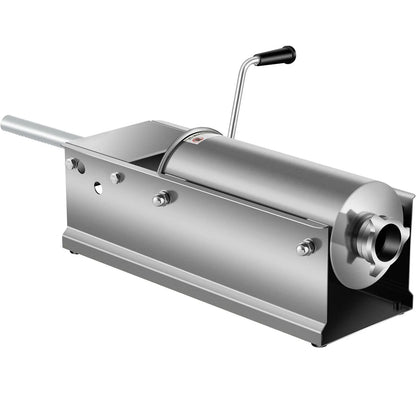 Manual Sausage Stuffer, 5 L / 11 LBS Horizontal Sausage Machine, Dual-Speed Meat Stuffer, Made of Food-Grade 304 Stainless Steel, Includes 5 Stuffing Tubes, for Home Kitchen Restaurant Commercia - Image 9