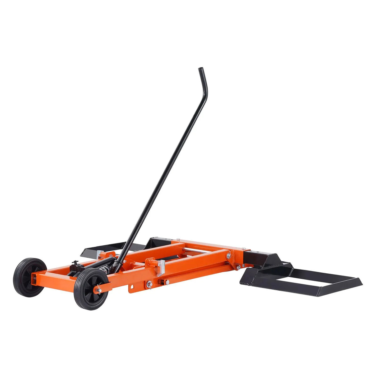 Lawn Mower Lift with Hydraulic Jack, 500 Lbs Weight Capacity, Solid Carbon Steel Lawn Mower Lift, Adjustable Movable Lawn Lifter for Riding Tractors and Zero Turn Lawn Mowers, Orange - Image 9