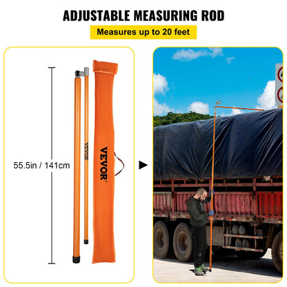 Load Height Measuring Stick 20' Sturdy Truck Height Stick Easy to Read - Image 3