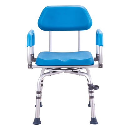 Swivel Shower Chair 360 Degree, Adjustable Shower Seat with Pivoting Arms & Padded Bath Seat for Inside Shower or Tub, Non-Slip Rotating Bathtub Chair for Elderly Disabled, 300LBS Capacity - Image 9
