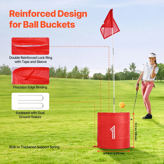 Backyard Golf Game 3 Hole Portable Bucket Golf Game for Kids and Adults - Image 4