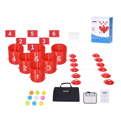Backyard Golf Game, 6 Hole Golf Course, Golf Game Practice Games, Golf Chipping Game for Family, Adults and Kids, Portable Outdoor Yard Golf Game for Lawn, Yard, Camping, Park, Beach