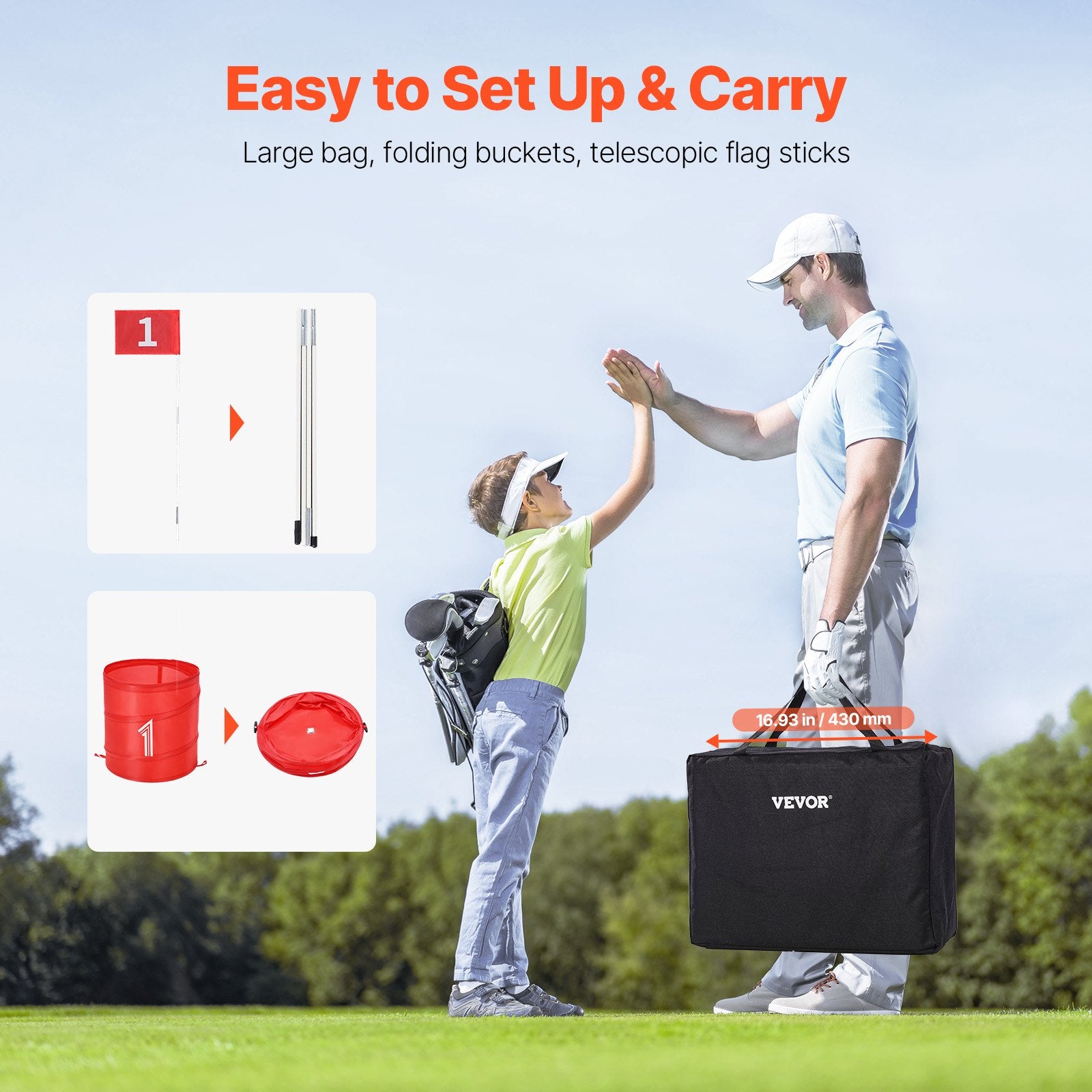 Backyard Golf Game, 6 Hole Golf Course, Golf Game Practice Games, Golf Chipping Game for Family, Adults and Kids, Portable Outdoor Yard Golf Game for Lawn, Yard, Camping, Park, Beach - Image 5