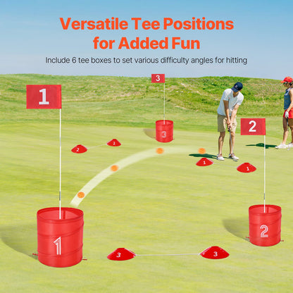 Backyard Golf Game, 6 Hole Golf Course, Golf Game Practice Games, Golf Chipping Game for Family, Adults and Kids, Portable Outdoor Yard Golf Game for Lawn, Yard, Camping, Park, Beach - Image 6