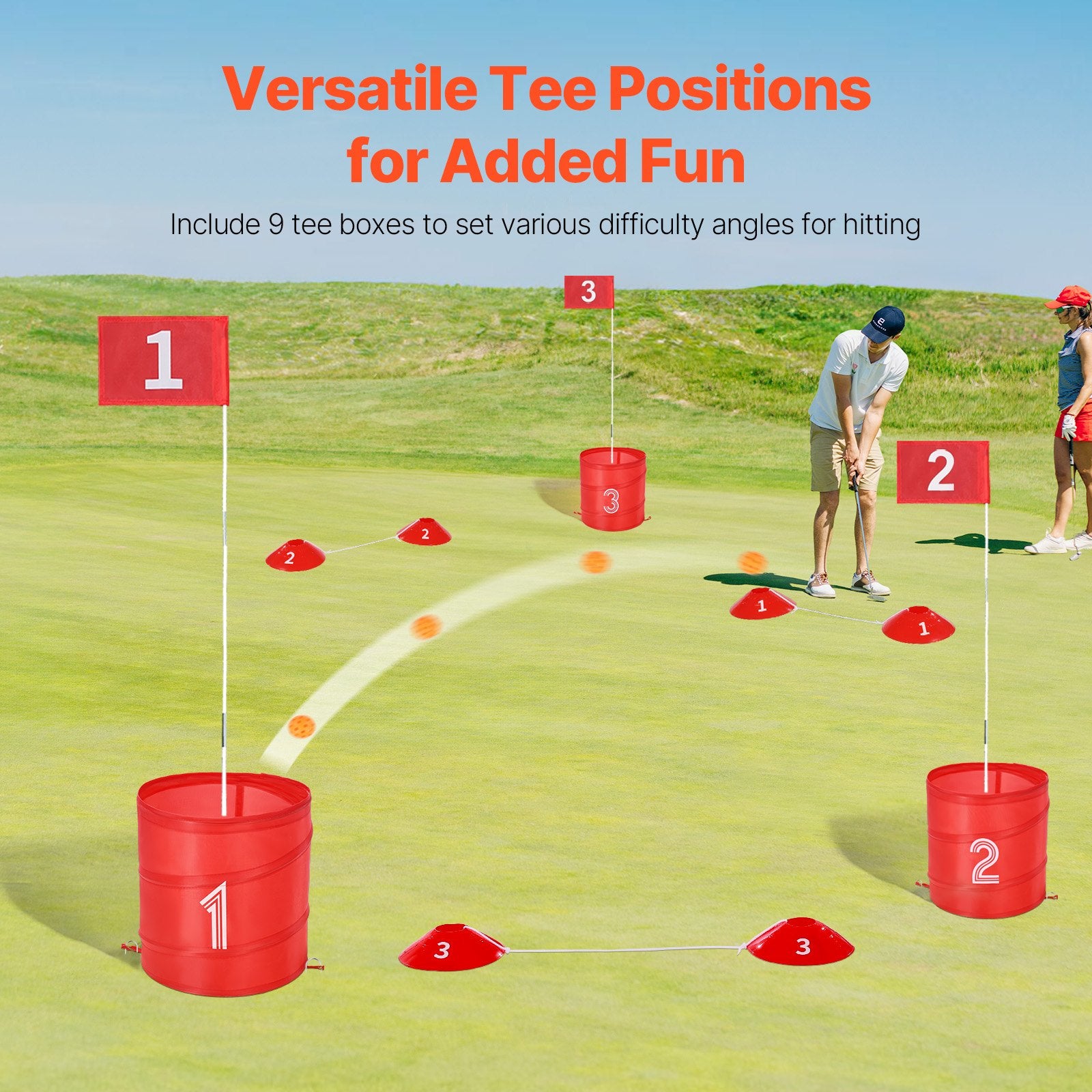 Backyard Golf Game 9 Hole Portable Bucket Golf Game for Kids and Adults - Image 6