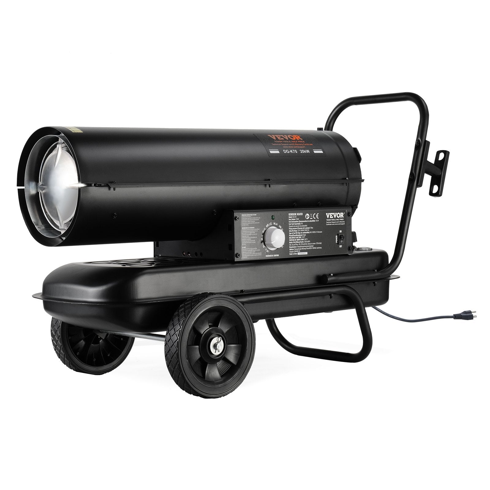 Portable Kerosene Forced Air Heater 70000 BTU Indoor Outdoor Use 5gal Tank