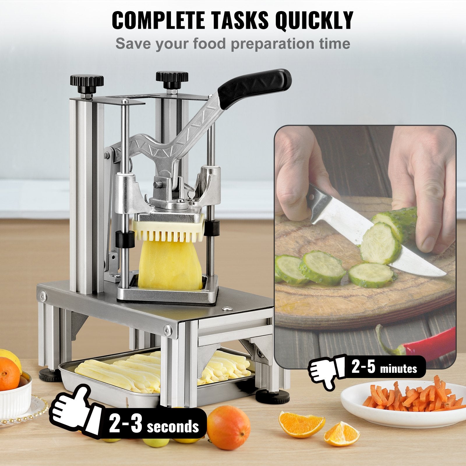 Commercial Vegetable Dicer Vegetable Chopper 4 Blades French Fry Cutter - Image 4