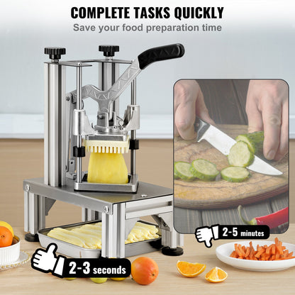 Commercial Vegetable Dicer Vegetable Chopper 4 Blades French Fry Cutter - Image 4