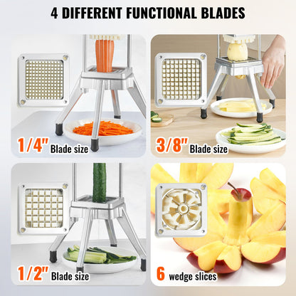 Commercial Chopper Commercial Vegetable Chopper with 4 Blades Fruits Dicer - Image 3