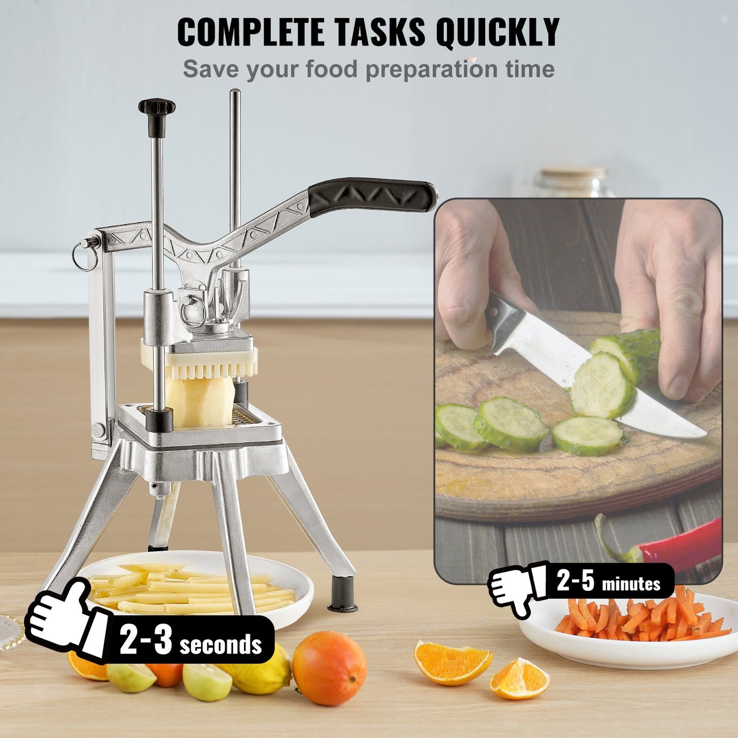 Commercial Chopper Commercial Vegetable Chopper with 4 Blades Fruits Dicer - Image 4
