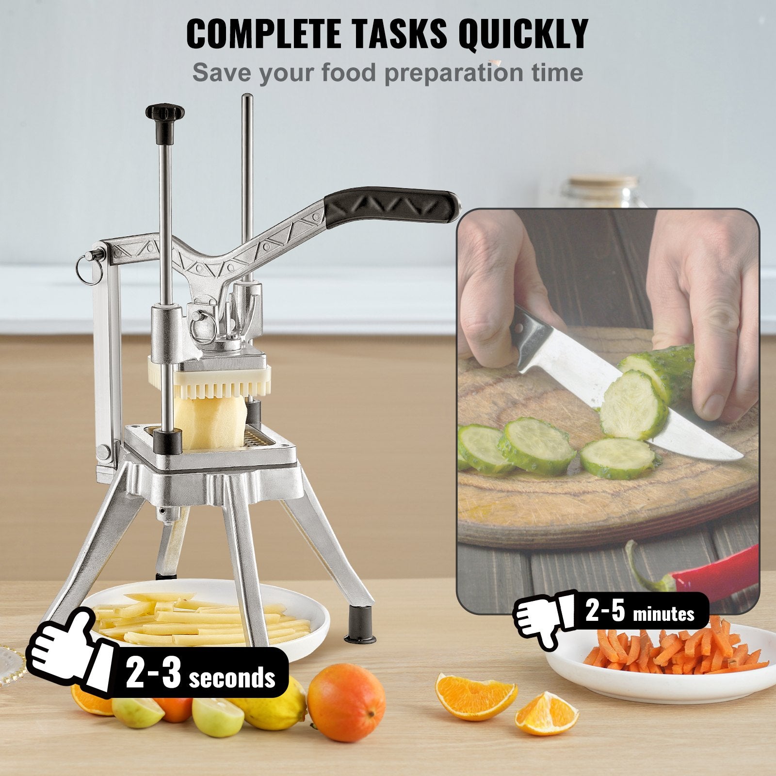 Commercial Chopper Commercial Vegetable Chopper with 4 Blades Fruits Dicer - Image 4