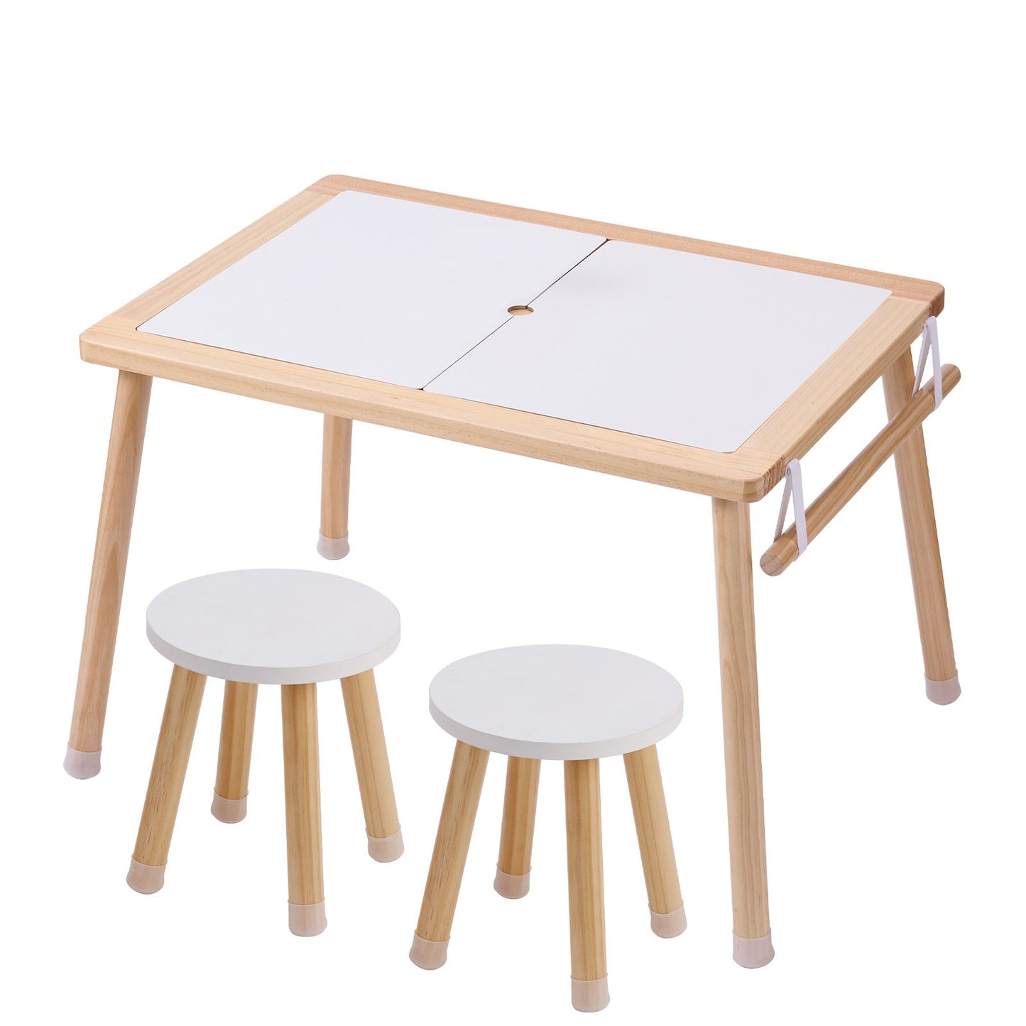 Kids Sensory Table & Chair Set Sand Water Play Table with 2 Storage Bins - Image 9