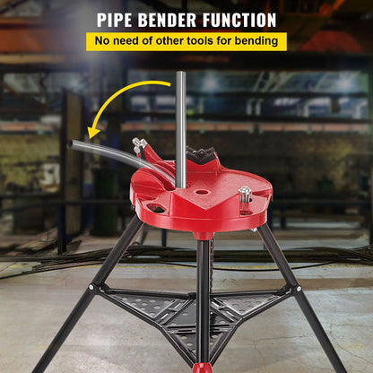 Tripod Pipe Chain Vice Stand 1/8" to 6" w/ Steel Legs & Rubber Mounts Bib - Image 5