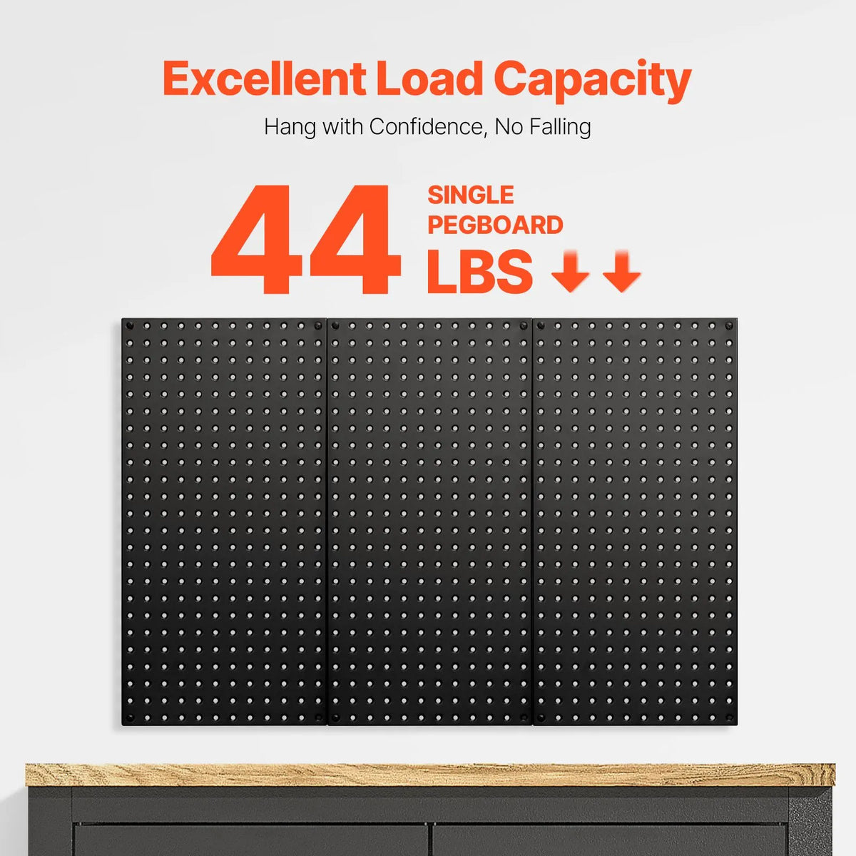 Metal Pegboard Panels609.6 x 304.8 mm3 Panels Wall Organizer for Home - Image 2