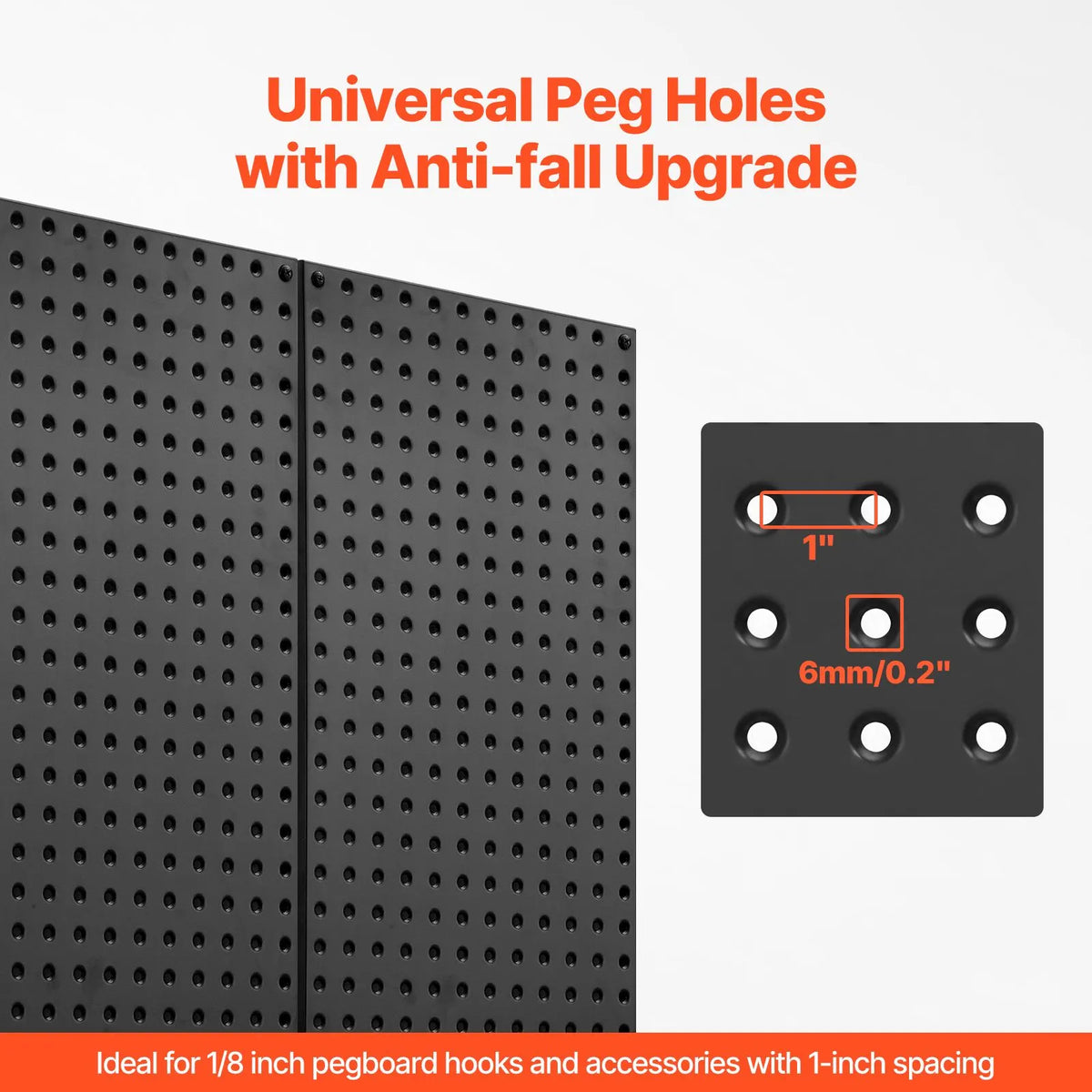 Metal Pegboard Panels609.6 x 304.8 mm3 Panels Wall Organizer for Home - Image 5
