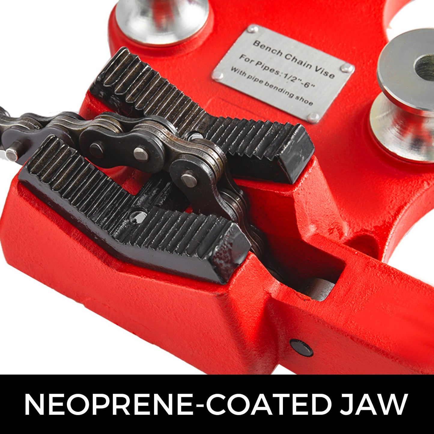 Screw Bench Chain Vice For 1/8'' to 5'' Pipe Bench Vice With Crank Handle - Image 5