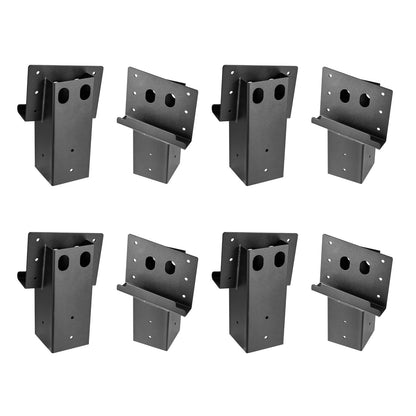 Deer Blind Brackets, Outdoor 3.6x3.6 Platform Bracket, Fit 3.5x3.5 In / 88.9x88.9 mm Lumber, 2204lbs/1000kg Capacity Steel Elevator Brackets for Deer Stand, Hunting Blinds, Shooting Shack, 8 Pcs