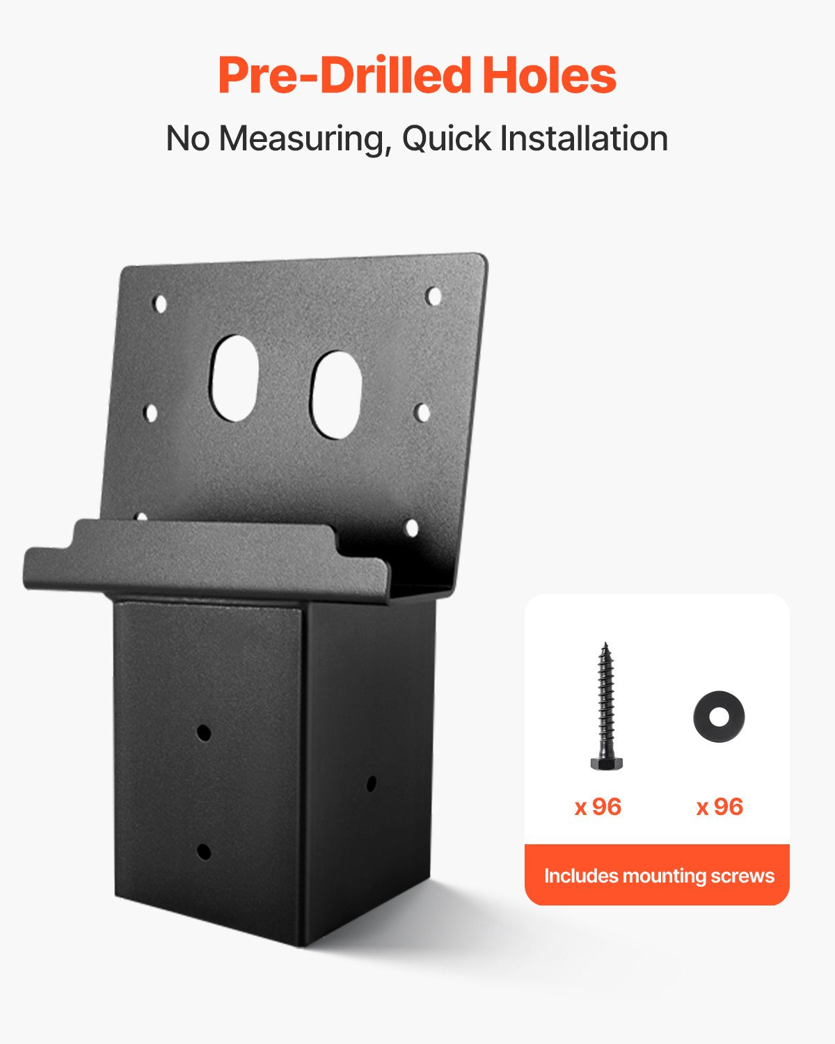 Deer Blind Brackets, Outdoor 3.6x3.6 Platform Bracket, Fit 3.5x3.5 In / 88.9x88.9 mm Lumber, 2204lbs/1000kg Capacity Steel Elevator Brackets for Deer Stand, Hunting Blinds, Shooting Shack, 8 Pcs - Image 5