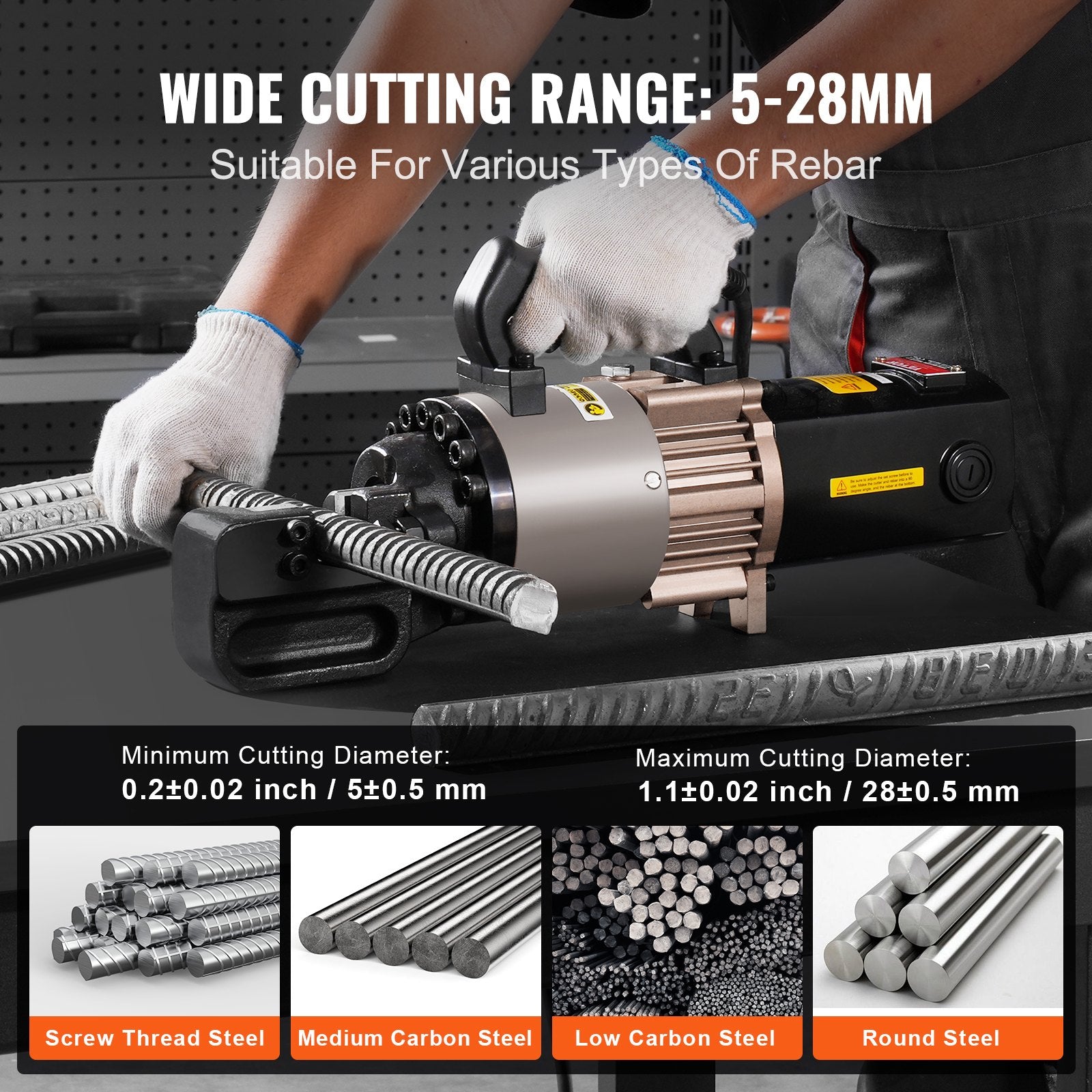 2000W Electric Hydraulic Rebar Cutter Cutting up to 1.1 Inch 5-28mm - Image 4
