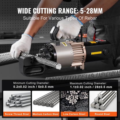 2000W Electric Hydraulic Rebar Cutter Cutting up to 1.1 Inch 5-28mm - Image 4