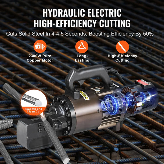 2300W Electric Hydraulic Rebar Cutter Cutting up to 1.26 Inch 5-32mm - Image 2