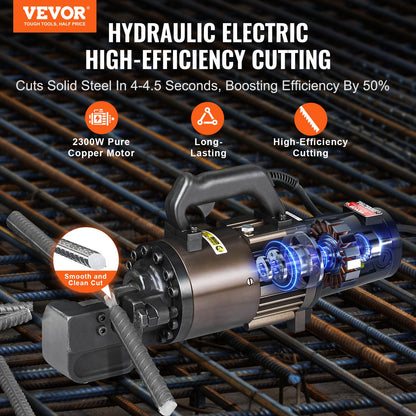 2300W Electric Hydraulic Rebar Cutter Cutting up to 1.26 Inch 5-32mm - Image 2