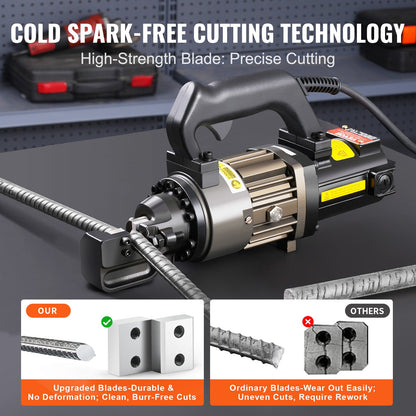 Electric Hydraulic Rebar Cutter, 1000W Portable Rebar Cutter, Cutting up to 5/8 Inch (4-16mm) #5 Rebar within 2 Seconds, High Power Steel Rebar Cutter with Oil Can Rich Accessories,Black RC-16 - Image 6