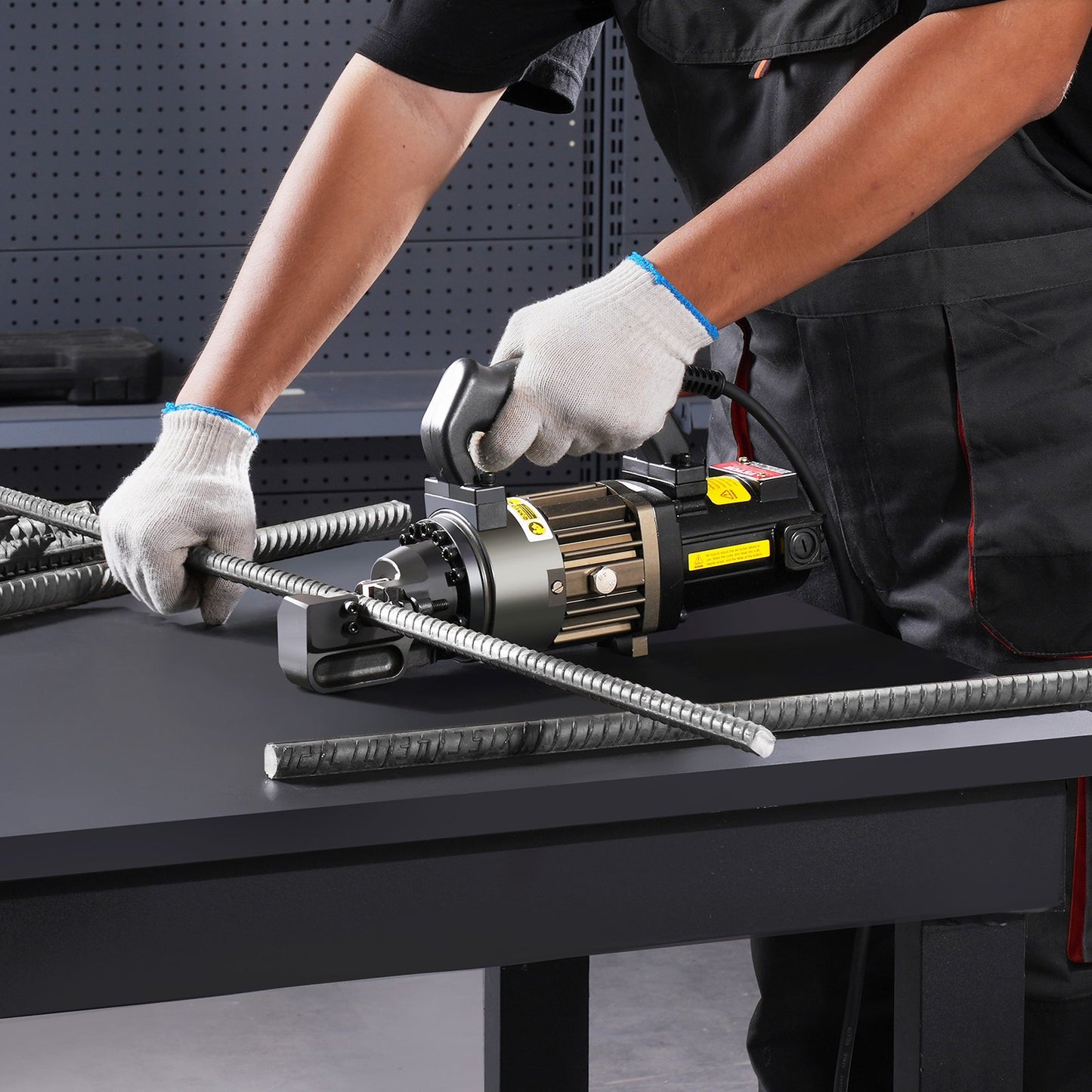 Electric Hydraulic Rebar Cutter, 1000W Portable Rebar Cutter, Cutting up to 5/8 Inch (4-16mm) #5 Rebar within 2 Seconds, High Power Steel Rebar Cutter with Oil Can Rich Accessories,Black RC-16 - Image 8
