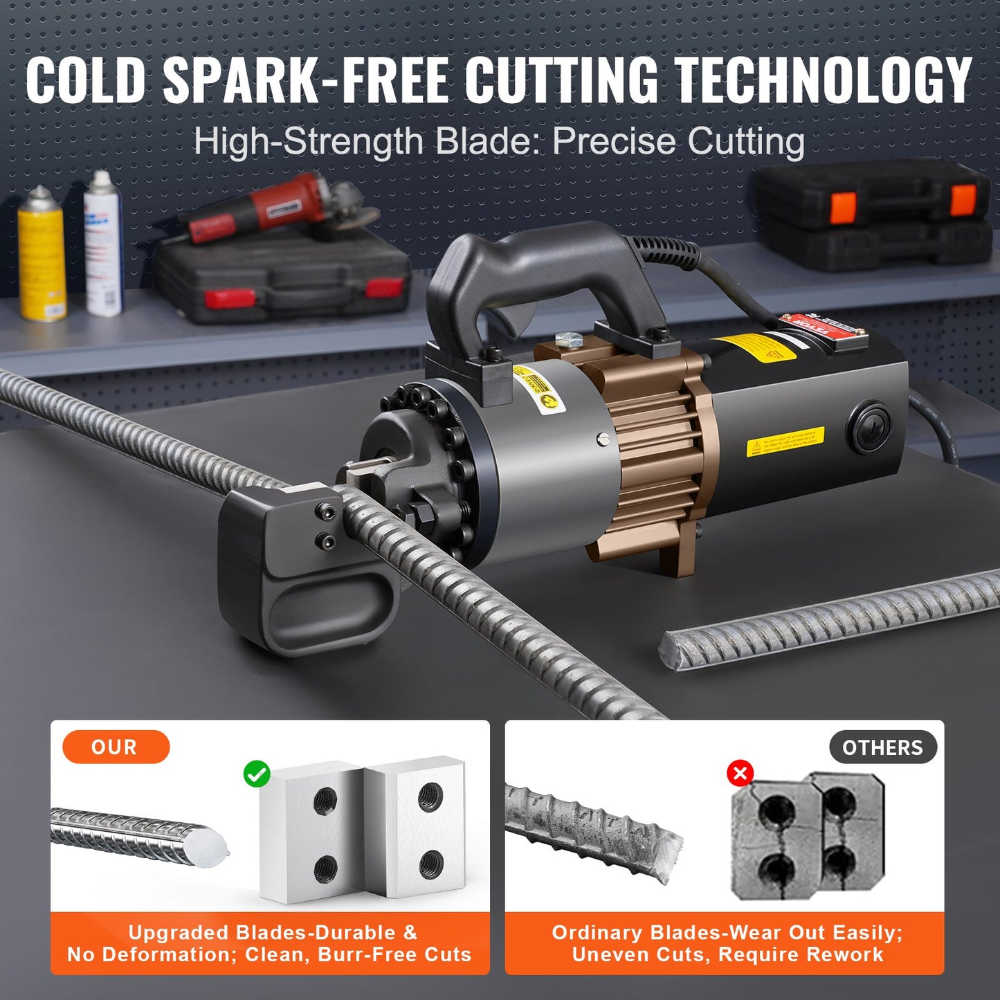 2000W Electric Hydraulic Rebar Cutter Cutting up to 1 Inch #8 4-25mm - Image 6