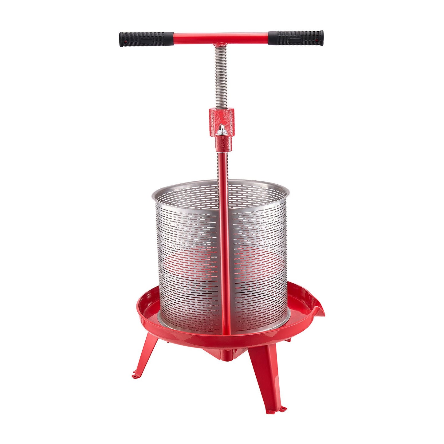 3.69 Gal/14L Fruit Wine Press, Stainless Steel Basket with Cross-beam and Triangular Structure, Manual Juice Maker, Cider Apple Grape Tincture Making Press with T-Handle for Kitchen Home - Image 9