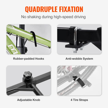2-Bike Rack Hitch Mount Folding Carrier Car Truck SUV 1.25 - Image 3