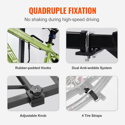 2-Bike Rack Hitch Mount 160lbs Folding Carrier Car Truck SUV 2 - Image 3