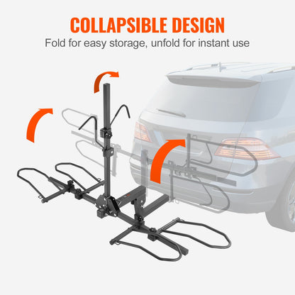 2-Bike Rack Hitch Mount 160lbs Folding Carrier Car Truck SUV 2 - Image 5