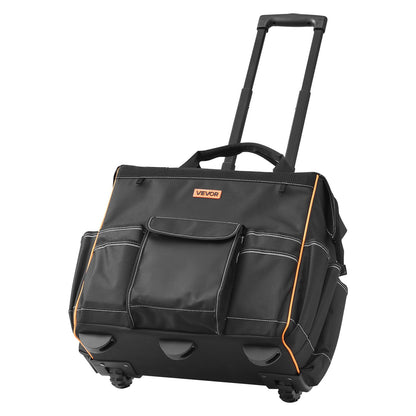 Rolling Tool Bag, 110 lbs Load Capacity, 25 Pockets Heavy Duty Roller Tool Bag with Adjustable Telescoping Handle & Stable Base, Toolbag Organizers with Wheels for Electrician, Construction - Image 9