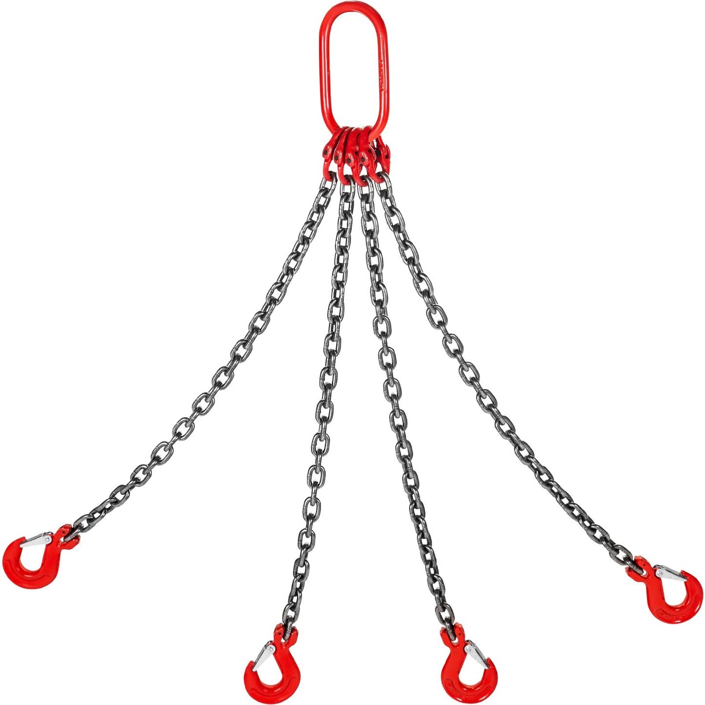 Chain Sling, 8 mm x 1m Lifting Chains with Hooks, G80 Engine Chain Hoist Lifts, 5 Ton Load Capacity Lifting Sling Chains for Engine Hoist, Engine Lift Chain with 4 Leg Grab Hooks Heavy Duty - Image 9