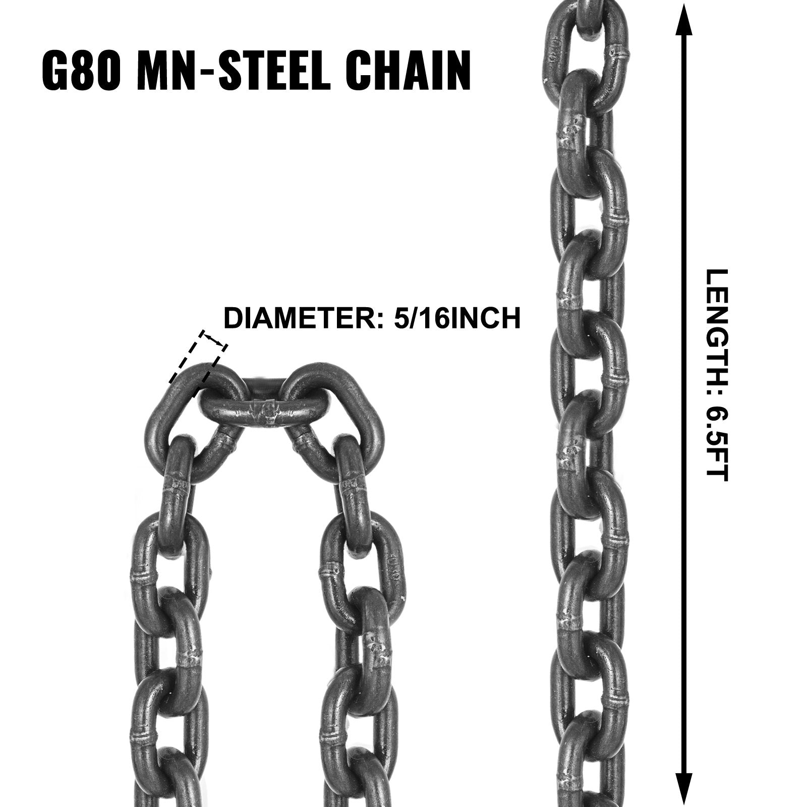 4 Legs Lifting Hook Chain Sling 2Mx8MM, 4T Lifting Chain Sling Legs Steel Factories Steel Powder Coating Lifting Chain High Temperature Resistance - Image 4