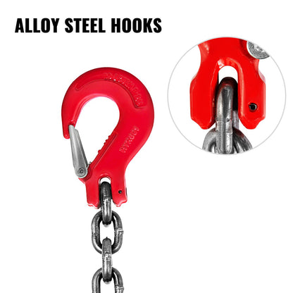 4 Legs Lifting Hook Chain Sling 2Mx8MM, 4T Lifting Chain Sling Legs Steel Factories Steel Powder Coating Lifting Chain High Temperature Resistance - Image 5