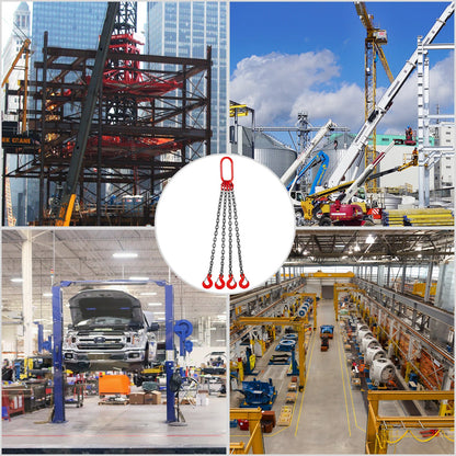4 Legs Lifting Hook Chain Sling 2Mx8MM, 4T Lifting Chain Sling Legs Steel Factories Steel Powder Coating Lifting Chain High Temperature Resistance - Image 7