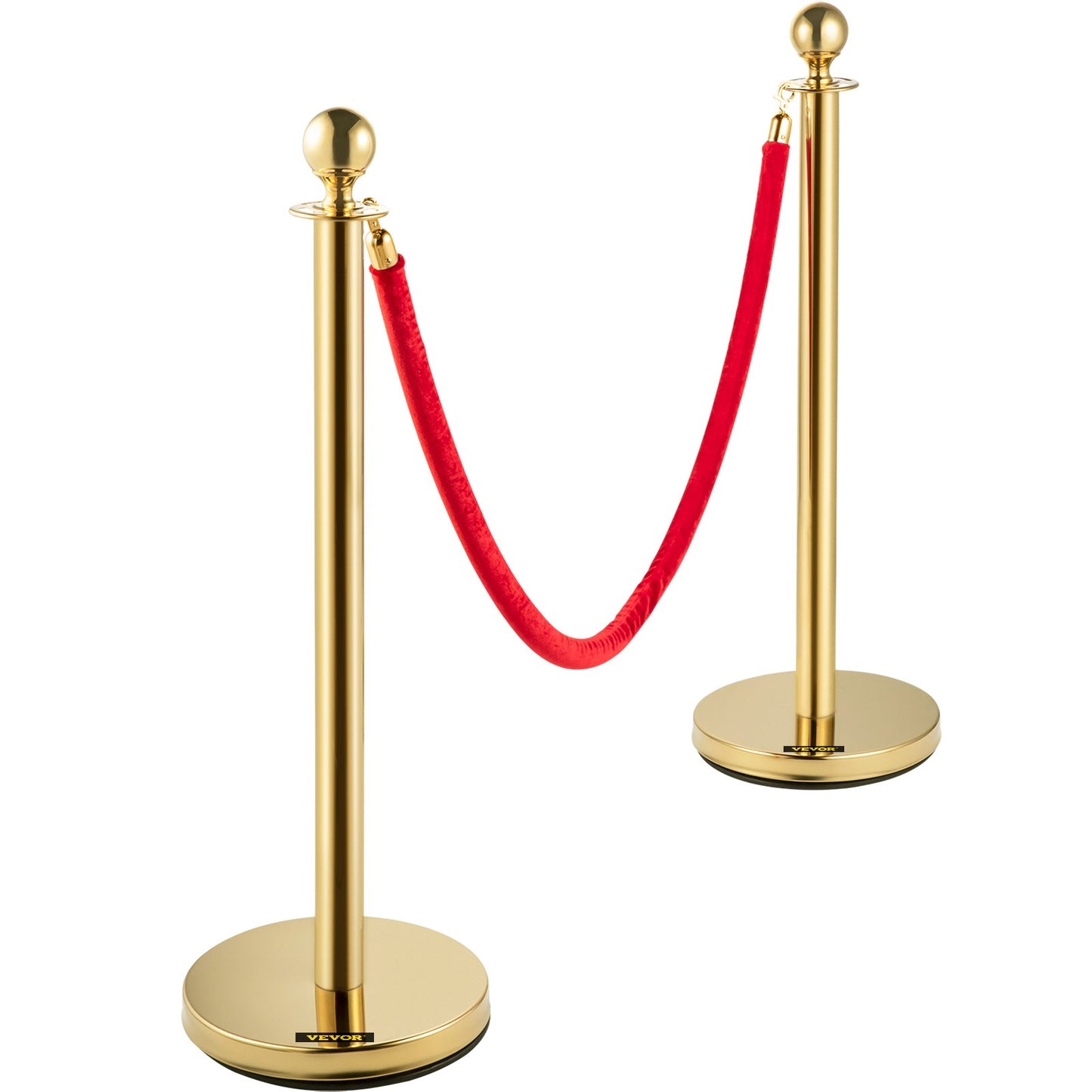 4PCS Gold Stanchion Posts Queue, 38 Inch Red Velvet Rope, Crowd Control Barriers Queue Line Rope, Barriers for Party Supplies - Image 9