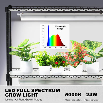 DIY Plant Stand with Grow Lights 6 Tiers 192W 70.9" Tall Plant Grow Shelf - Image 4