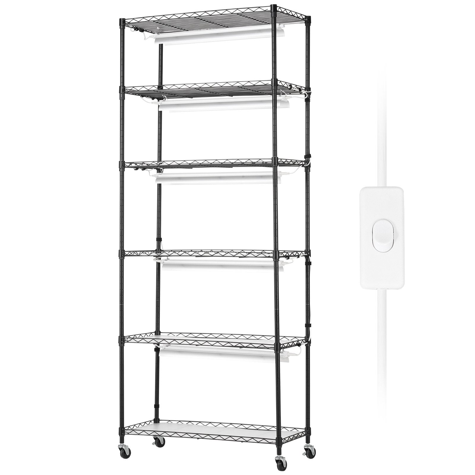 DIY Plant Stand with Grow Lights 6 Tiers 192W 70.9" Tall Plant Grow Shelf - Image 9