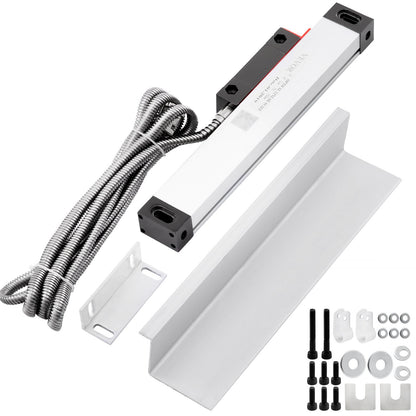 Lathe Linear Scale 150 mm Linear Glass Scale, High Accuracy 0.0002" Optical Length, Precision Linear Scale, Aluminum Body for Drilling, Grinding, Mill Milling Lathe machine with Accessories