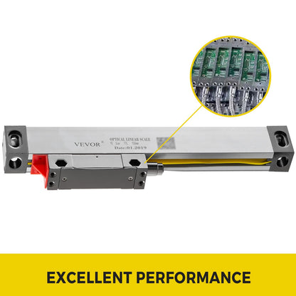 Lathe Linear Scale 150 mm Linear Glass Scale, High Accuracy 0.0002" Optical Length, Precision Linear Scale, Aluminum Body for Drilling, Grinding, Mill Milling Lathe machine with Accessories - Image 2