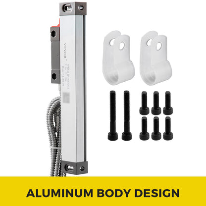 1 Axis Lathe Linear Scale 200mm with Accuracy 0.0002" Optical Length Precision Linear Scale Aluminum Body for Mill Milling Lathe Machine with Accessories (200mm(8")) - Image 3