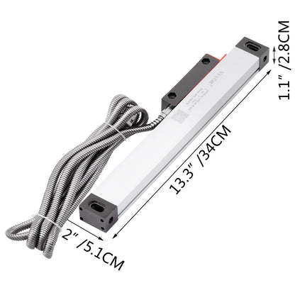 1 Axis Lathe Linear Scale 200mm with Accuracy 0.0002" Optical Length Precision Linear Scale Aluminum Body for Mill Milling Lathe Machine with Accessories (200mm(8")) - Image 8