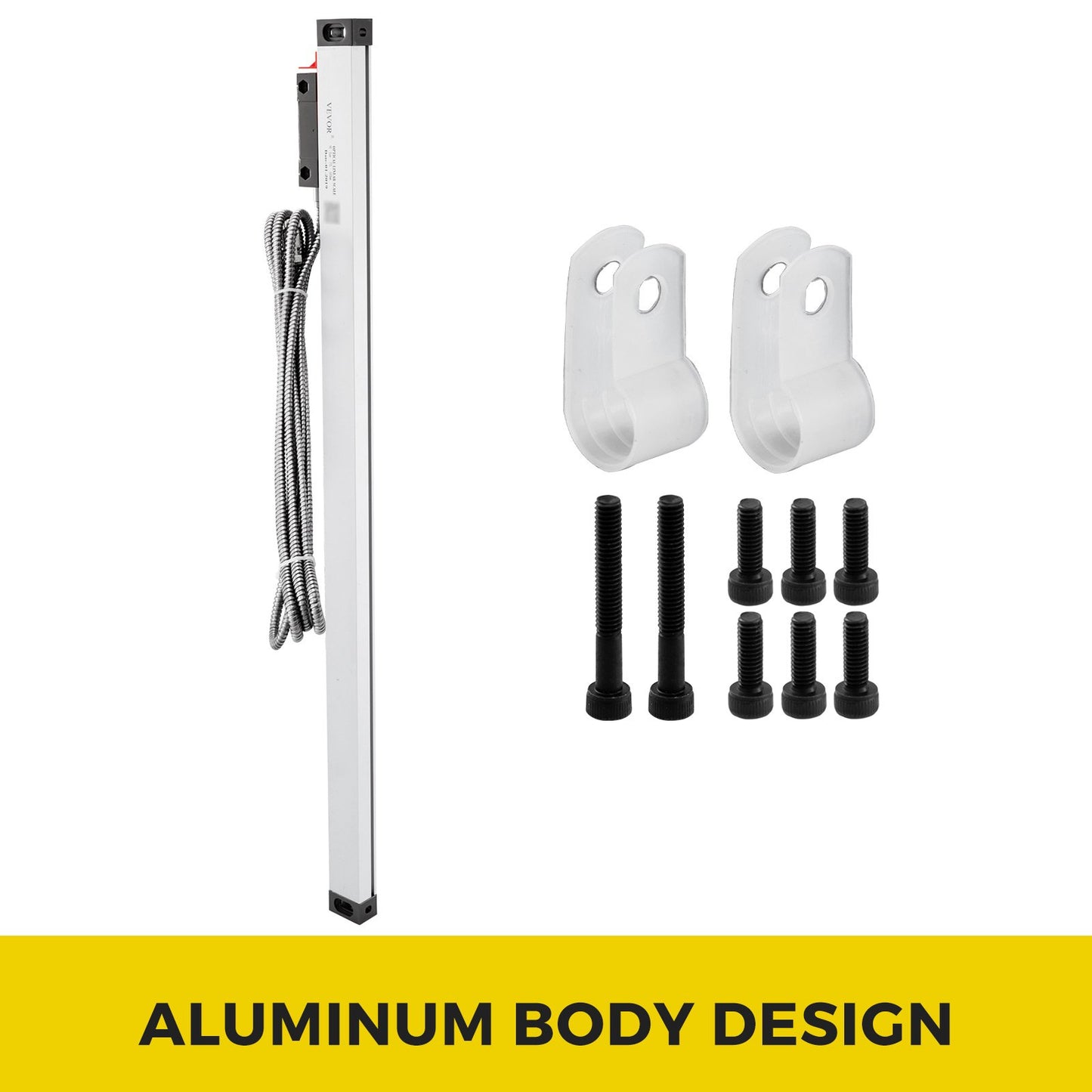 1 Axis Lathe Linear Scale 550mm with Accuracy 0.0002" Optical Length Precision Linear Scale Aluminum Body for Mill Milling Lathe Machine with Accessories (550mm(22")) - Image 3