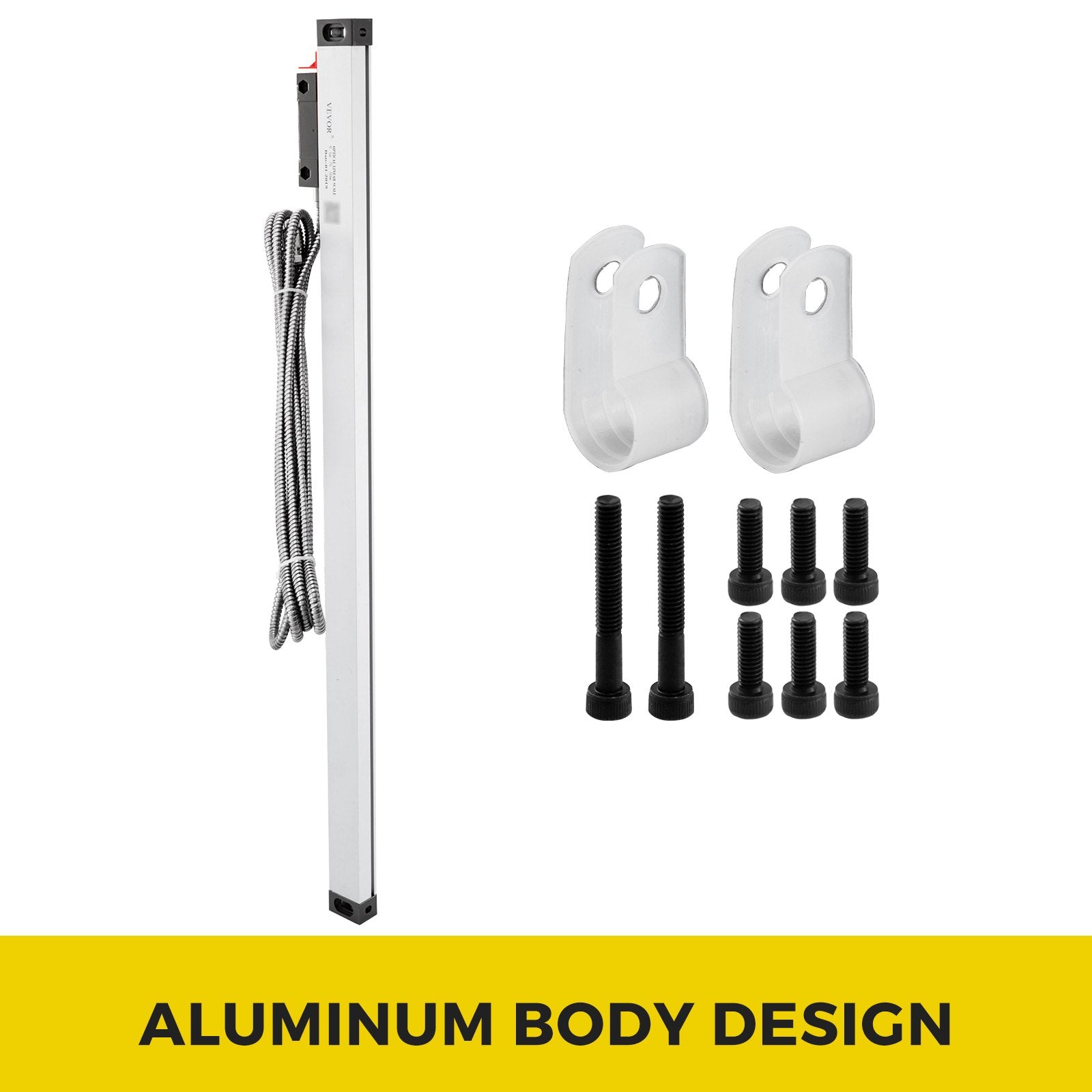 1 Axis Lathe Linear Scale 550mm with Accuracy 0.0002" Optical Length Precision Linear Scale Aluminum Body for Mill Milling Lathe Machine with Accessories (550mm(22")) - Image 3