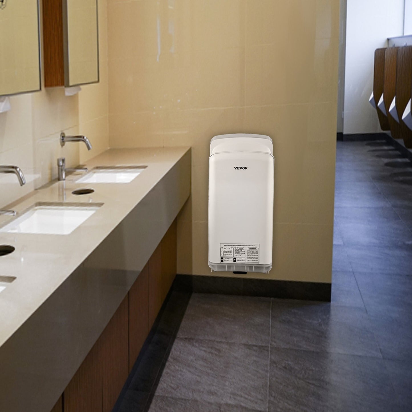 Jet Hand Dryer Blade Hand Dryer Automatic High Speed for Washroom White - Image 8